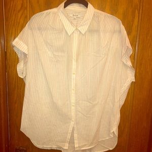 Batwing short sleeve button down